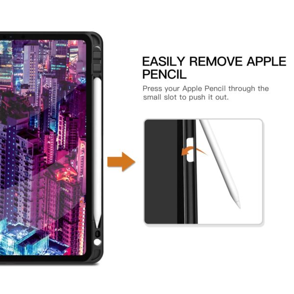TiMOVO Case Fit iPad Pro 11" 2018 with Pencil Holder [Support Attaches Magnetically to Pair/Charge Function] Smart Case Protector Cover , with Auto Wake/Sleep for iPad Pro 11 2018 - Black