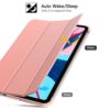 TiMOVO Case Fit iPad Pro 11" 2018 [Support Attaches Magnetically Pair/Charge Function] Smart Case Light Weight Slim Translucent Frosted Back Protector, Auto Wake/Sleep Magnetic Cover - Light Rose Gold