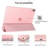 TiMOVO Case Fit iPad Pro 11" 2018 [Support Attaches Magnetically Pair/Charge Function] Smart Case Light Weight Slim Translucent Frosted Back Protector, Auto Wake/Sleep Magnetic Cover - Light Rose Gold