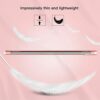 TiMOVO Case Fit iPad Pro 11" 2018 [Support Attaches Magnetically Pair/Charge Function] Smart Case Light Weight Slim Translucent Frosted Back Protector, Auto Wake/Sleep Magnetic Cover - Light Rose Gold