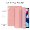 TiMOVO Case Fit iPad Pro 11" 2018 [Support Attaches Magnetically Pair/Charge Function] Smart Case Light Weight Slim Translucent Frosted Back Protector, Auto Wake/Sleep Magnetic Cover - Light Rose Gold