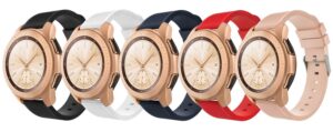 TiMOVO Band for Samsung Galaxy Watch 42mm, [5-Pack] Soft Silicone Strap Fit Samsung Gear Sport/Garmin Vivomove HR/Vivoactive 3 / Moto 360 2nd Gen 42mm Smart Watch - Multi Color A