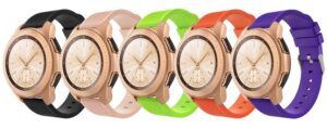 TiMOVO Band for Samsung Galaxy Watch 42mm, [5-Pack] Soft Silicone Strap Fit Samsung Gear Sport/Garmin Vivomove HR/Vivoactive 3 / Moto 360 2nd Gen 42mm Smart Watch - Multi Color B