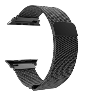 TiMOVO Pulsera Compatible con Apple Watch 38mm 40mm Series 4/3/2/1,Banda de Reloj de Acero Inoxidable Milanese Bucle Magnético Hebilla de Cierre, Pulsera Accesorios - Negro