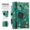 TiMOVO Slim Case for Samsung Galaxy Tab A 8, Ultra Lightweight Slim Shell 360 Degree Rotating Swivel Stand Cover for Galaxy Tab A 8.0 Inch 2018 Release Tablet Model T387 - Almond Blossom