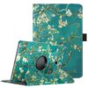 TiMOVO Slim Case for Samsung Galaxy Tab A 8, Ultra Lightweight Slim Shell 360 Degree Rotating Swivel Stand Cover for Galaxy Tab A 8.0 Inch 2018 Release Tablet Model T387 - Almond Blossom