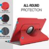 TiMOVO Samsung Galaxy Tab S4 10.5 Case,360 Degree Rotating Case Swivel Stand Cover with Pencil Holder,Auto Wake/Sleep Function for Samsung Tab S4 10.5 Inch(SM-T830/T835) 2018 Release - Red