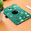 TiMOVO Slim Case for Samsung Galaxy Tab A 8, Ultra Lightweight Slim Shell 360 Degree Rotating Swivel Stand Cover for Galaxy Tab A 8.0 Inch 2018 Release Tablet Model T387 - Almond Blossom