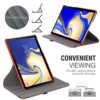 TiMOVO Samsung Galaxy Tab S4 10.5 Case,360 Degree Rotating Case Swivel Stand Cover with Pencil Holder,Auto Wake/Sleep Function for Samsung Tab S4 10.5 Inch(SM-T830/T835) 2018 Release - Red