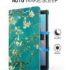 TiMOVO Slim Case for Samsung Galaxy Tab A 8, Ultra Lightweight Slim Shell 360 Degree Rotating Swivel Stand Cover for Galaxy Tab A 8.0 Inch 2018 Release Tablet Model T387 - Almond Blossom