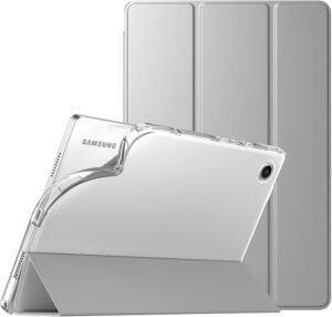 1 TiMOVO for Galaxy Tab A8 Case 2021/2022 10.5 Inch SM-X200/ SM-X205, Slim Soft TPU Translucent Frosted Back Protective Cover Shell with Auto Wake/Sleep Feature for Samsung A8 Tablet, Silver Gray