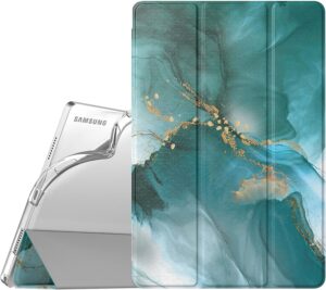 1 TiMOVO for Galaxy Tab A8 Case 2021/2022 10.5 Inch SM-X200/ SM-X205, Slim Soft TPU Translucent Frosted Back Protective Cover Shell with Auto Wake/Sleep Feature for Samsung A8 Tablet, Cloud Peacock Blue