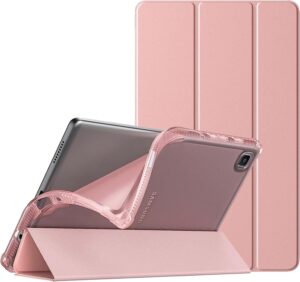 TiMOVO Case for Samsung Galaxy Tab A7 Lite 8.7 2021 (SM-T220/ T225/T227), Slim Soft TPU Translucent Frosted Back Protective Cover Shell Fit Samsung Galaxy Tab A7 Lite 8.7 inch Tablet 2021, Rose Gold