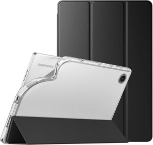 1 TiMOVO for Galaxy Tab A8 Case 2021/2022 10.5 Inch SM-X200/SM-X205, Slim Soft TPU Translucent Frosted Back Protective Cover Shell with Auto Wake/Sleep Feature for Samsung A8 Tablet, Black