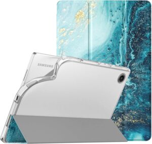 TiMOVO for Galaxy Tab A8 Case 2021/2022 10.5 Inch SM-X200/SM-X205, Slim Soft TPU Translucent Frosted Back Protective Cover Shell with Auto Wake/Sleep Feature for Samsung A8 Tablet, Gilding