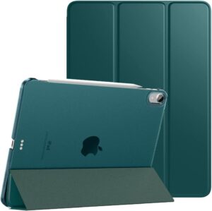 TiMOVO Coque Compatible avec iPad Air 5ème Génération 2022/iPad Air 4ème Génération 2020, Étui en Polycarbonate à Rabat pour 10,9 Pouces, Bleu Vert