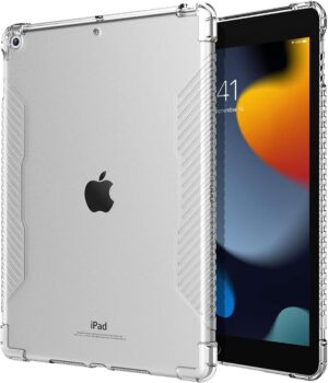 TiMOVO Funda Compatible con iPad 9ª/8ª/7ª Generación 10.2 Pulgadas (2021/2020/2019), TPU Transparente Carcasa Trasera de Goma Esmerilada - Claro