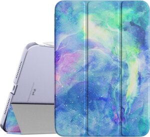 TiMOVO Hülle für iPad Mini 6. Generation(8.3 Zoll, 2021), Transluzenter PC Schutzhülle für iPad Mini 6 Hülle, Unterstützt Auto Schlaf/Wach, Sternwolke