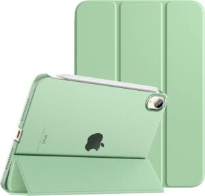 TiMOVO Hülle für iPad Mini 6. Generation(8.3 Zoll, 2021), Transluzenter PC Schutzhülle für iPad Mini 6 Hülle, Unterstützt Auto Schlaf/Wach, Grün