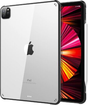 1 TiMOVO Hülle Kompatibel mit iPad Pro 11 Zoll 2021 (3. Gen), Ultradünn Stoßdämpfend Flexibel TPU Air-Pillow Edge Schutzhülle - Schwarz