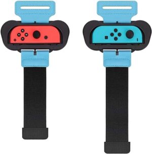 TiMOVO Bandas de Muñeca Compatible con Just Dance 2024/2023/2022/2021/2020 y & Nintendo Switch Zumba Burn It Up, [2PZS Diferente Tamaño] Bandas de Muñeca Elástica Ajustable para Joy-con Controlador