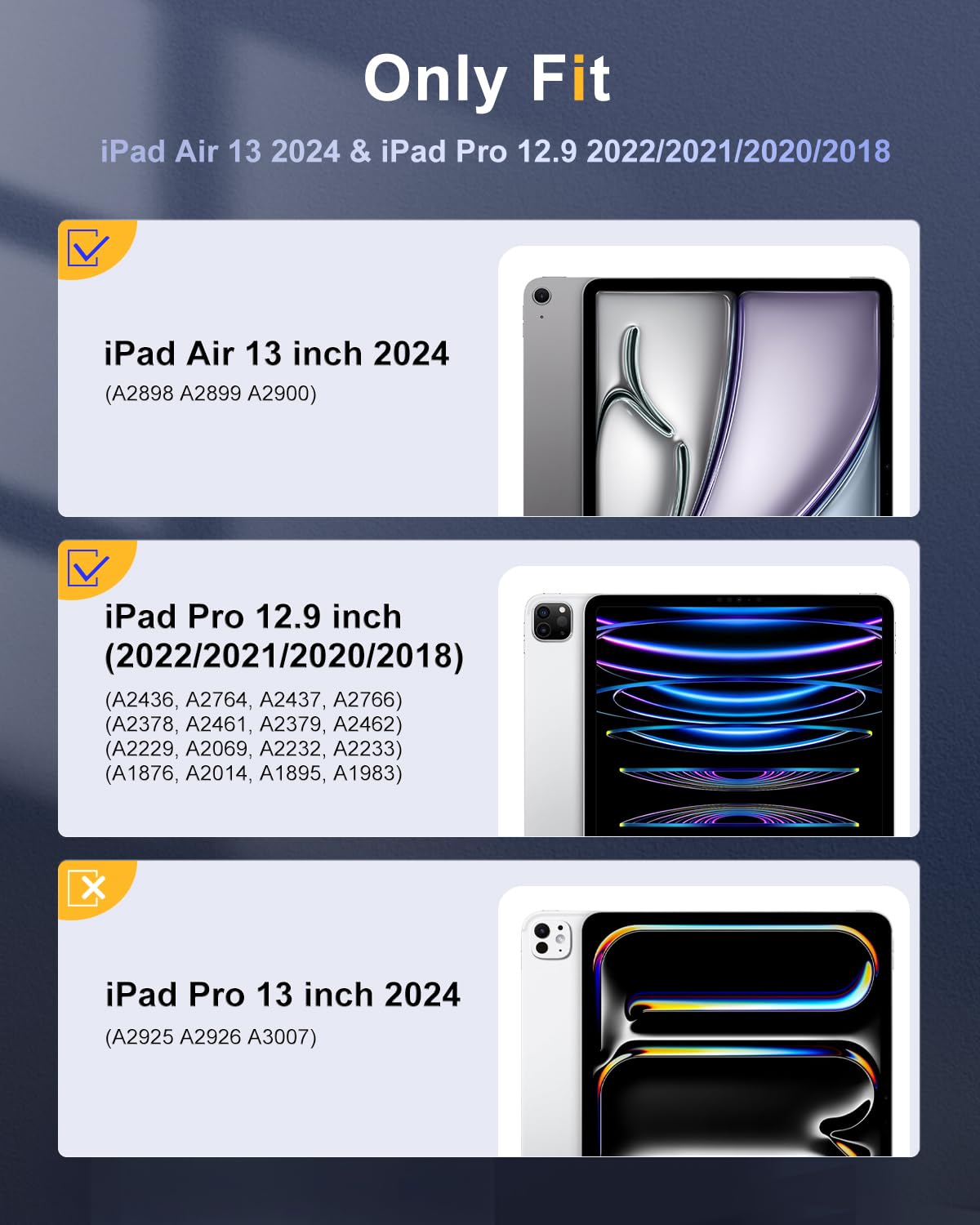 Aazon.co: TiOVO Case For New IPad Air 13 Inch (2) 2024 Clear, Sli...