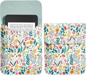 TiMOVO Funda de E-Reader para 6" Libros Electrónicos, 11ª Generación 2024/2022, Funda Protectora con Bolsillo para Kobo E-Reader y Dispositivos Kobo, Flores