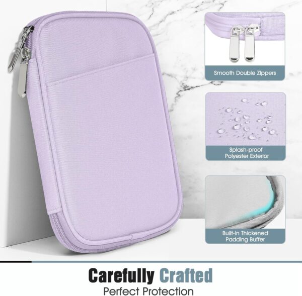TiMOVO 6-7 Inch eReader Sleeve, Purple Lavender | Protective Cover Case with Pocket for Paperwhite/Colorsoft Signature Edition/Oasis & Kobo eReaders