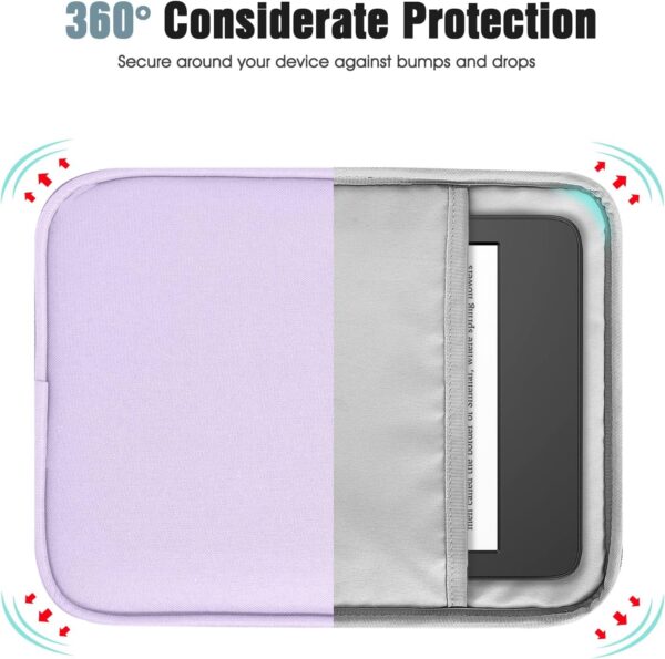 TiMOVO 6-7 Inch eReader Sleeve, Purple Lavender | Protective Cover Case with Pocket for Paperwhite/Colorsoft Signature Edition/Oasis & Kobo eReaders