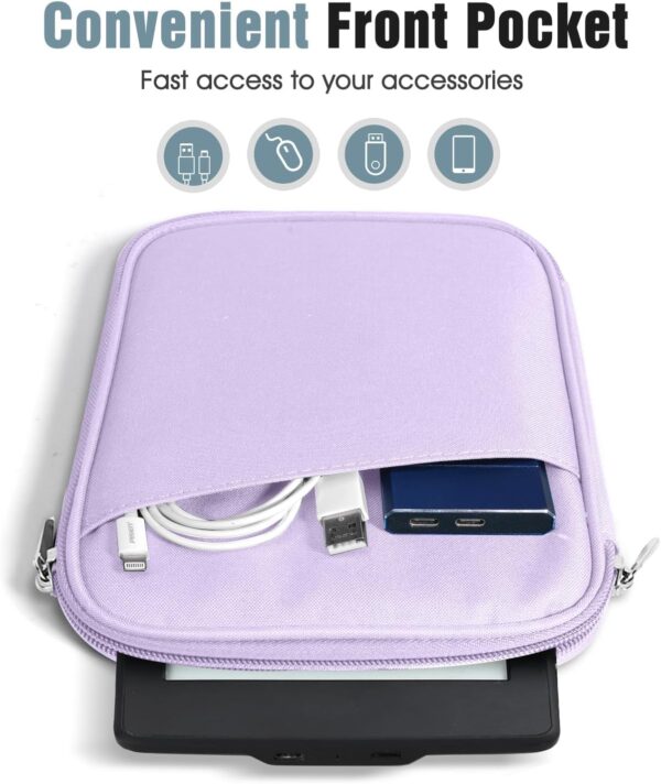 TiMOVO 6-7 Inch eReader Sleeve, Purple Lavender | Protective Cover Case with Pocket for Paperwhite/Colorsoft Signature Edition/Oasis & Kobo eReaders