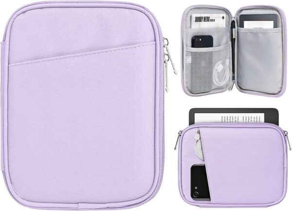 TiMOVO 6-7 Inch eReader Sleeve, Purple Lavender | Protective Cover Case with Pocket for Paperwhite/Colorsoft Signature Edition/Oasis & Kobo eReaders
