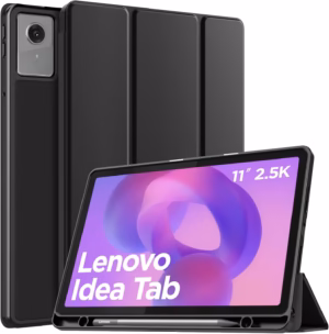 TiMOVO Case for Lenovo Idea Tab 11'' 2025 with Pen Holder, Black, Fit for TB-336ZU/336FU, Slim Stand Soft TPU Back, Auto Wake/Sleep