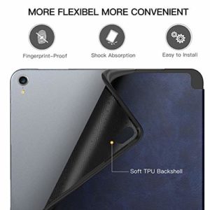 TiMOVO Case Fit iPad Pro 12.9″ 2018 with Pencil Holder [Support Attaches Magnetically to Pair/Charge Function] Smart Case Protector Cover , with Auto Wake/Sleep for iPad Pro 12.9 2018 – Indigo
