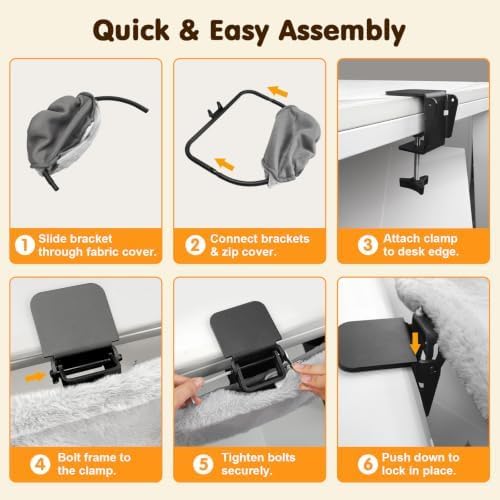 411GeOTvnvL._AC_.jpg Pawaboo Cat Desk Bed, One-Click Foldable Sunken Cats Hammock up to 40lbs