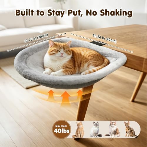 41e2OD0qvtL._AC_.jpg Pawaboo Cat Desk Bed, One-Click Foldable Sunken Cats Hammock up to 40lbs