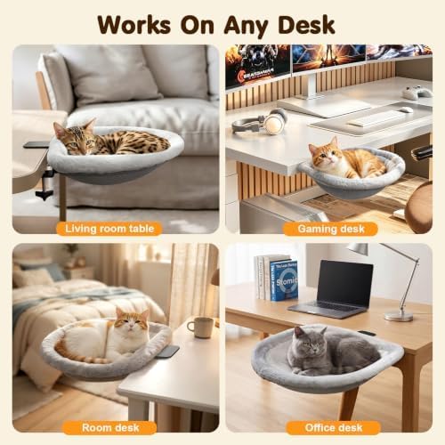 510wYQRd3BL._AC_.jpg Pawaboo Cat Desk Bed, One-Click Foldable Sunken Cats Hammock up to 40lbs